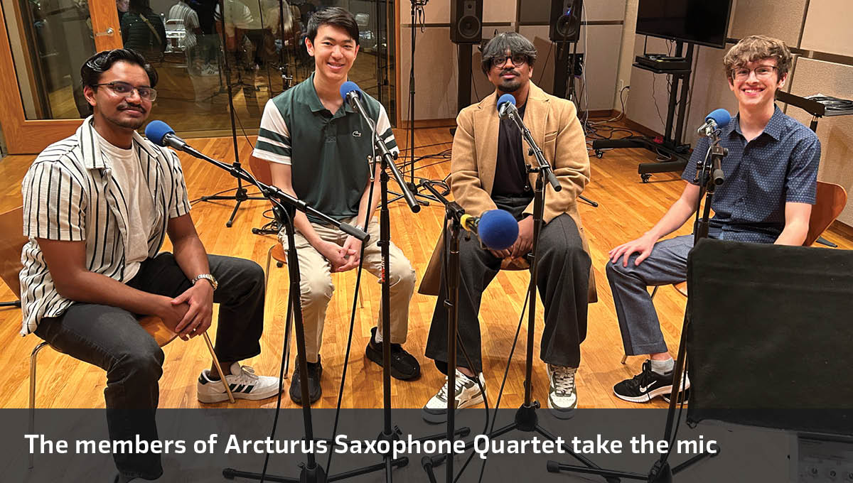Arcturus Saxophone Quartet The members of Arcturus Saxophone Quartet take the mic